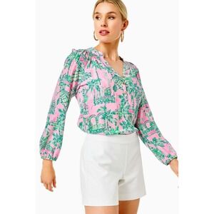Lilly Pulitzer Alessi Stretch Shorts Resort White Coastal Preppy Chic Luxury 2